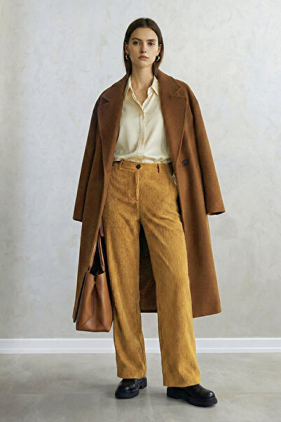 STELLA PULVIS Yellow Corduroy High Waist Trousers