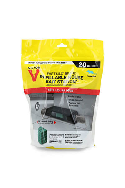 Victor محطة طُعم فئران قابلة لإعادة التعبئة، جاهزة للاستخدام، بمدخلين نفقين، ...