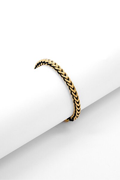 Tommy Hilfiger Men 2790512 Stainless Steel Braided Metal Bracelet, Gold