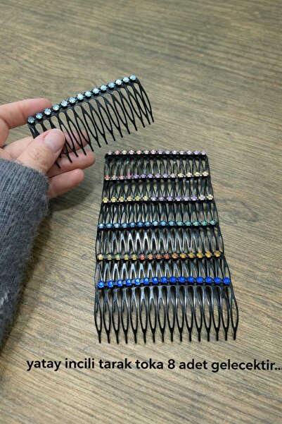 SOFT İPEK TAŞLI TARAK SAÇ AKSESUARI 8 ADET