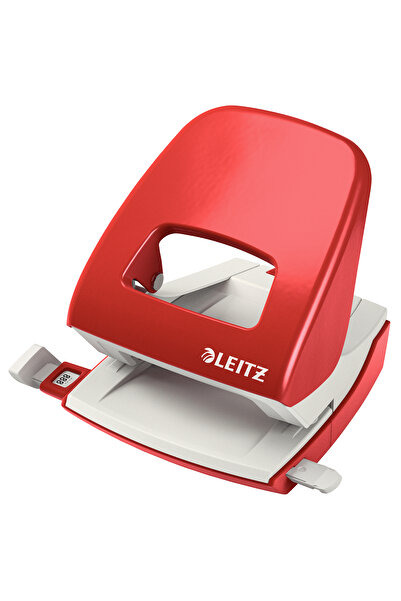 Leitz Office Hole Punch 30 Sheets Model 5008 Metal Red
