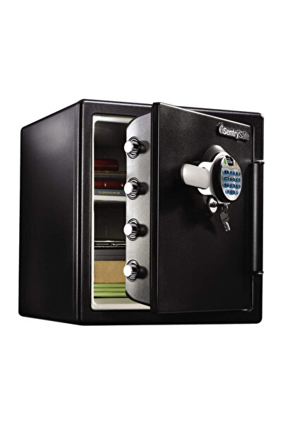 Sentrysafe خزنة بيومترية مزدوجة القفل مقاومة للحريق والماء بسعة 39 كجم