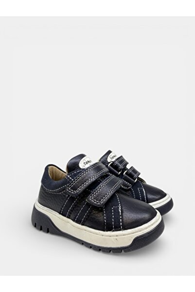 Tekiner Genuine Leather Orthopedic Navy Blue Boys' Shoes