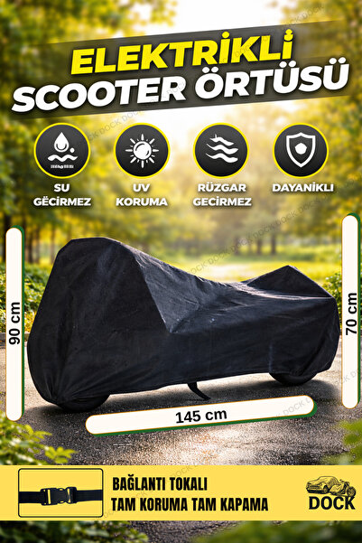 Dock ELEKTRİKLİ SCOOTER BRANDASI-SİYAH-( 4 MEVSİM)