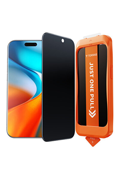 TORRAS GlassGo Install Master Privacy Glass pentru iPhone 17 Air, Negru