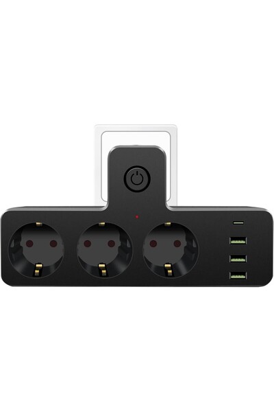 ozbience Güçlü Çoklu Priz ve USB Type-C Bağlantısı, 2500W, Priz ve USB Çoklayıcı