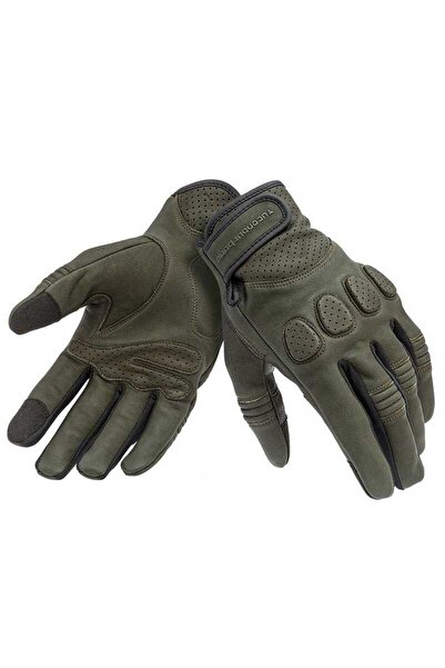 Tucano قفازات جلدية URBANO GIG PRO باللون الأخضر الداكن - 2XL