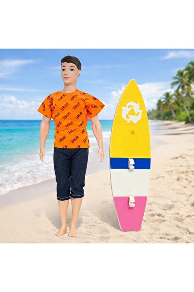 doremodam طفل راكب الأمواج سيرجيو مع لوح ركوب الأمواج - برتقالي (ليسينيا)
