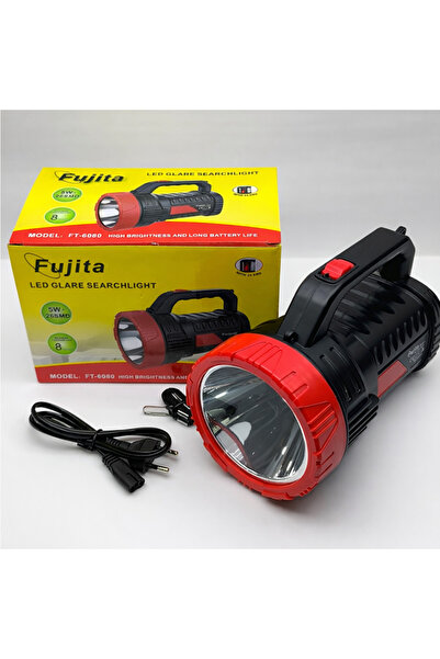 farissu FT-6080 Profesyonel Şarjlı LED Projektör ve Yan Işıldak (5W + 26 SMD)