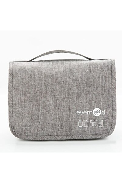 Everneed Cosmetic Bag, Waterproof, Portable, with Hanging System, Grey