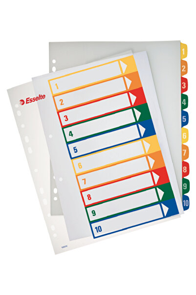 Esselte Plastic Index Dividers 1–10 Printable