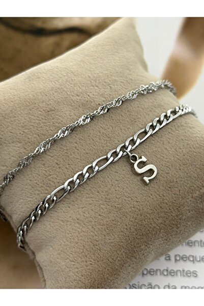 roshel مجموعة من سوارين فولاذيين مقاومين للصدأ للجنسين - سوار للعشاق، للأزواج...