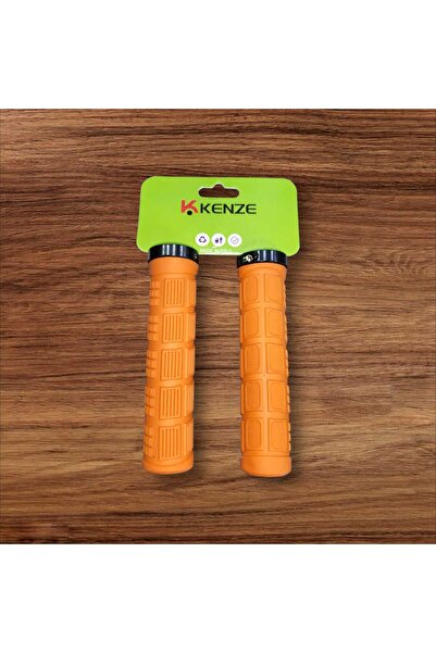 KENZE Bisiklet Elcik Seti Turuncu – Kaymaz Ergonomik Kauçuk Gidon Elciği MTB ...