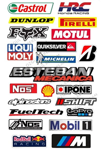 ÖZGÜL REKLAM Otomobil Motosiklet sticker seti 1 adet