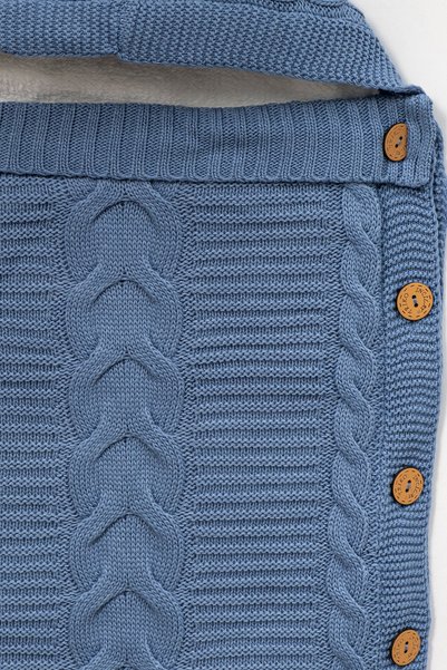 Riffy Baby Knitted Patterned Baby Swaddle with Side Buttons