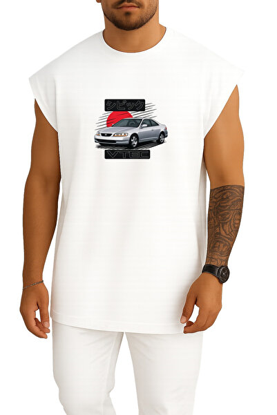 Bahriyeli Collection Υπερμεγέθης μπλούζα Honda Accord Vtec με στάμπα στο στήθος