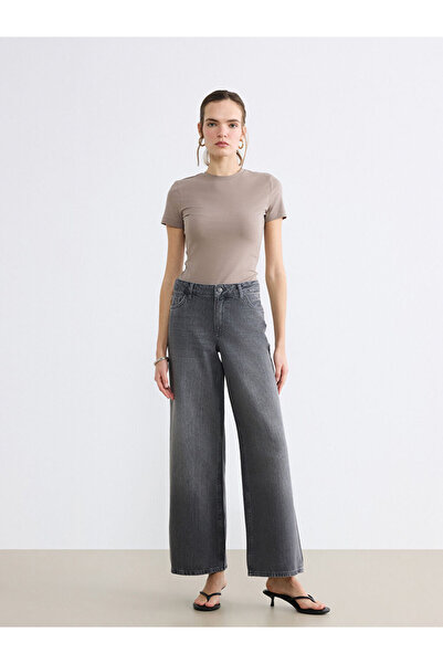 LC Waikiki Gray Wideleg Women's Jean Pants
