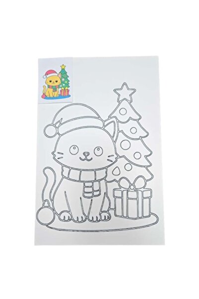 OEM Colored Sand Drawing - Christmas Cat