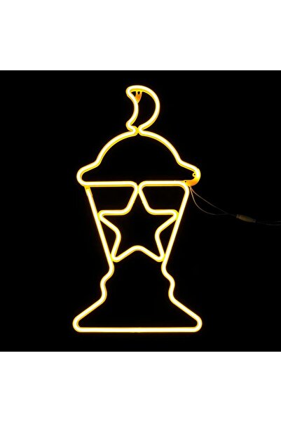 Yuwell فانوس نيون من يو ويل، زينة رمضانية، فانوس LED معلق على الحائط أو الشجر...