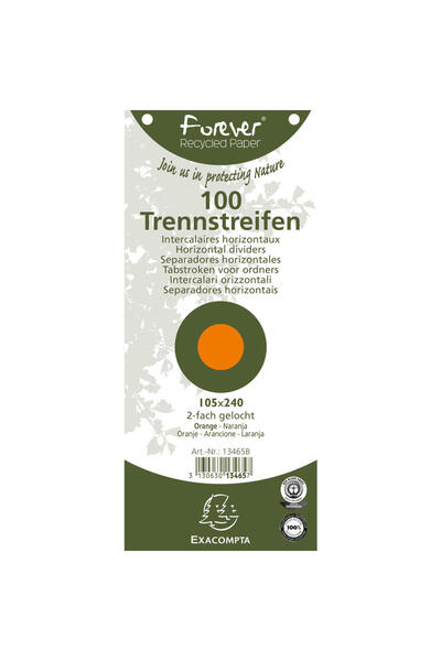 Exacompta Πορτοκαλί διαχωριστικά από χαρτόνι 105*240 χιλ.