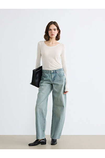 LC Waikiki RMZ GİYİM FARKIYA بنطلون جينز نسائي بقصة بالون فيت