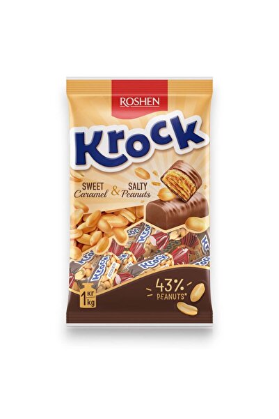 Roshen KROCK Gourmet Cocoa-Coated Peanut Sweets (1kg,