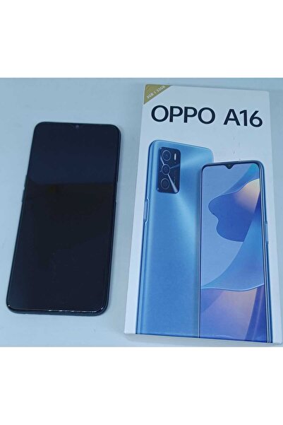 OPPO A16 Mobile Phone, Dual SIM, 32GB, 4G, Crystal Black/exposed phone