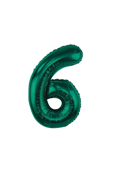 Godan Foil Balloon Number 6 Dark Green - 85 cm