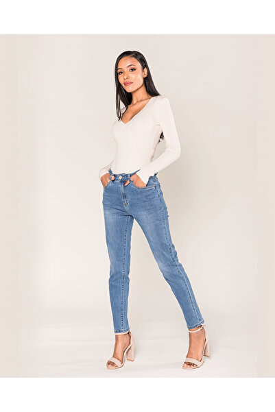 Nina Carter Women's Push-up Skinny Jeans Blue B-P076-5A