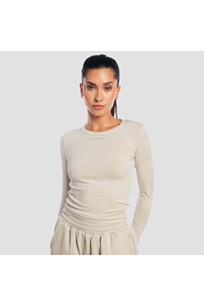 GymBeam Tricou cu mânecă lungă Aura gri pentru femei