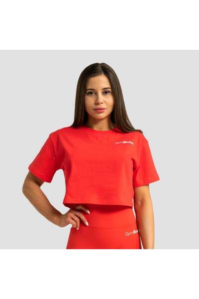 GymBeam Tricou scurt Limitless pentru femei, roșu aprins