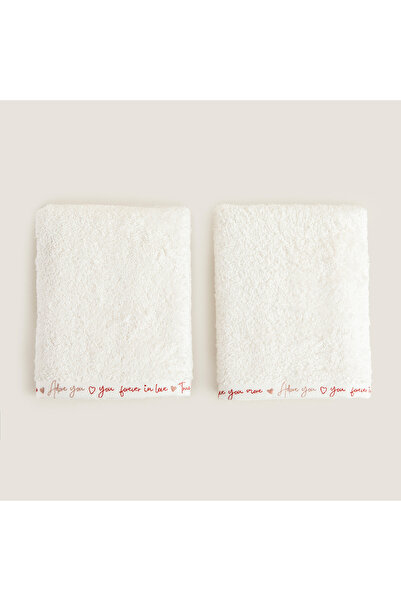 Chakra Poema Havlu Seti 50x90 Cm Ekru
