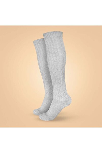 GymBeam Șosete de lână până la genunchi gri - BeastPink