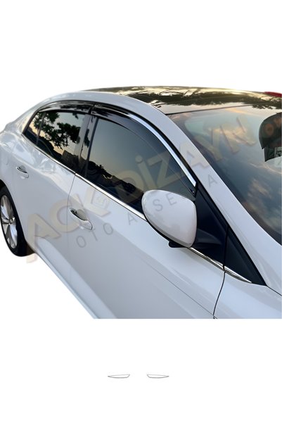 ACK Dizayn RENAULT MEGANE 4 SEDAN 2016+ 2'Lİ PREMİUM SET (KROM CAM RÜZGARLIĞI+KROM CAM ÇITASI) A+