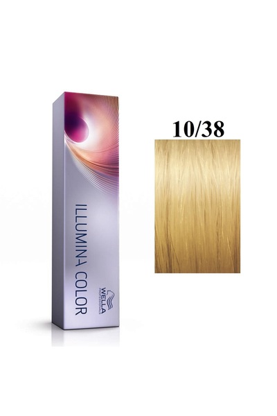 Wella Professionals , Illumina Color, Permanent Hair Dye, 10/38 Bright Light ...