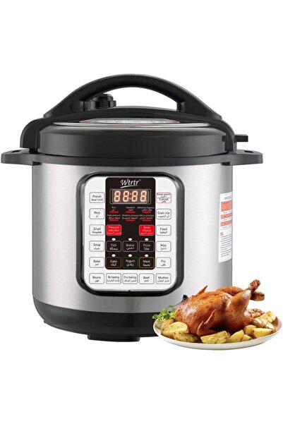 wtrtr طنجرة ضغط كهربائية سعة 6 لترات بقوة 1000 واط - طنجرة متعددة الاستخدامات...