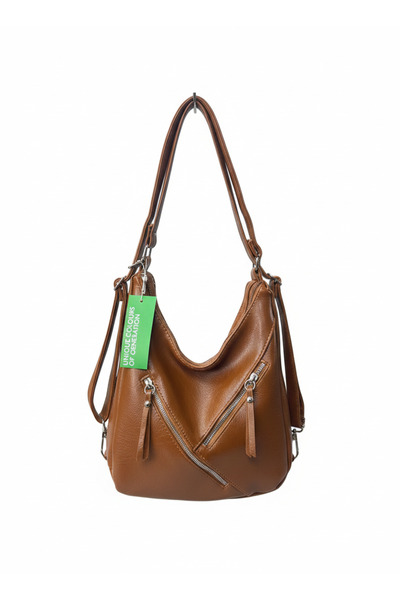 Çanta Trend Soft Faux Leather Large Size Backpack and Shoulder Bag