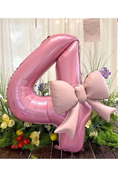 ÇITIPITISTORE Pembe fiyonk rakam folyo 2 li set