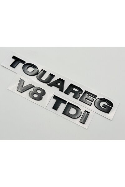 Volkswagen Set Embleme VW Touareg V8 TDI NEGRU