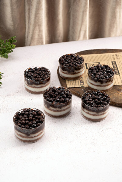 Evrio طقم من 6 أوعية زجاجية من البوروسيليكات لتقديم الحلويات والإفطار والآيس ...