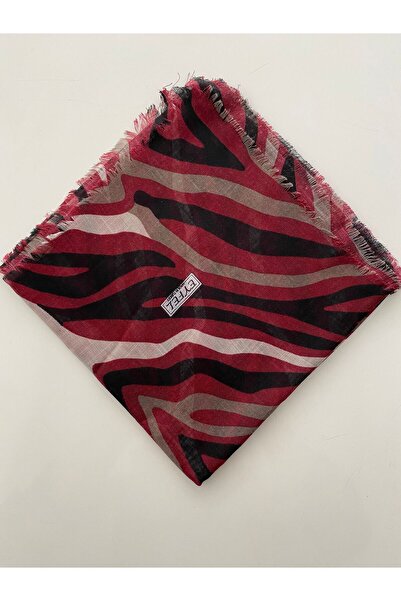 Eyfel İnce Zebra Desen Tülbent Yazma