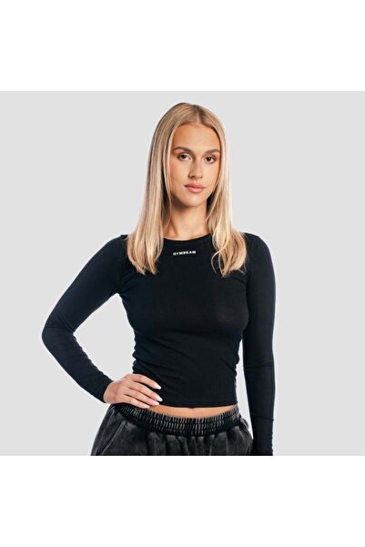 GymBeam Tricou cu mânecă lungă Aura pentru femei, negru