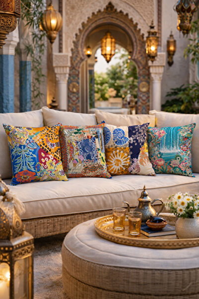 Evdek Double-Sided Printed 4-Piece Throw Pillow Cover 6Eod8