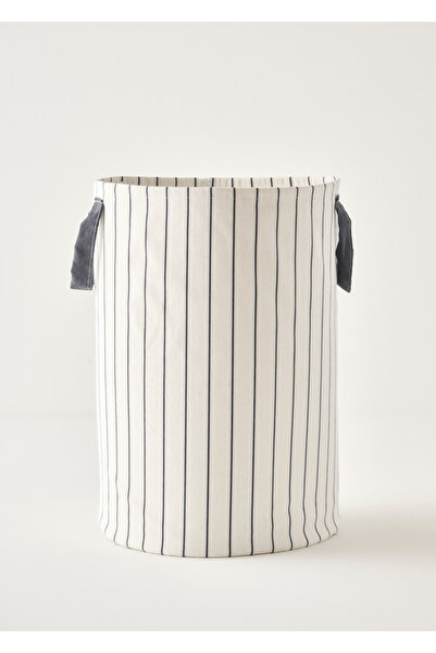 Bella Maison %100 Pamuk Aris Çamaşır Sepeti Beyaz (36x50 cm)