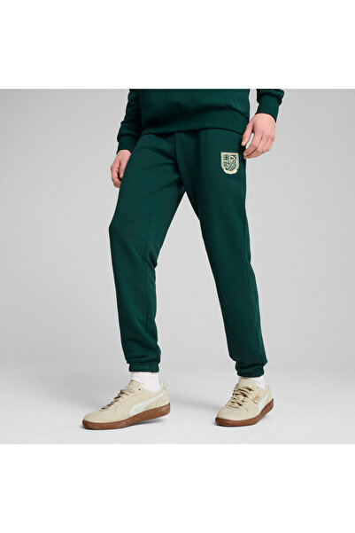 Puma Mens SPORTS LEGACY Graphic Sweatpants - Green