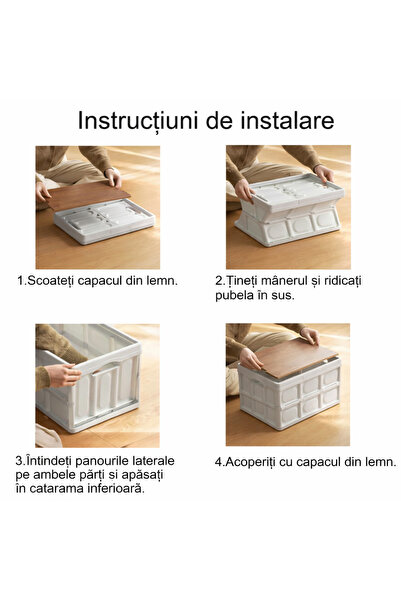 OEM Cutie Pliabilă de Depozitare cu Capac – Organizator Premium pentru Casă, Camping și Auto - 3 mărimi