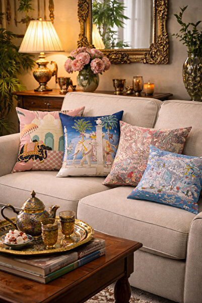 Evdek Double-Sided Printed 4-Piece Throw Pillow Cover Set 6Eod13