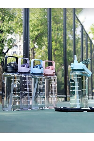 Erdem 2litre motivasyon suluk #matara#pipetli#sticker hediyeli suluk