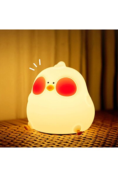 Coverzone Yumuşak Silikon Civciv Mini Gece Lambası Ayarlanabilir Işık Çocuk Y...