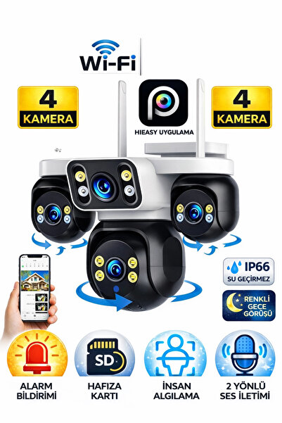 Blackbird Game Center Esvısıon Es-5804 4K Ultra HD 4 Kameralı Wifi Akıllı Güv...